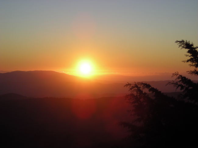 sunset from the village