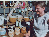 anna auf dem t&ouml;pfermarkt in florenz.